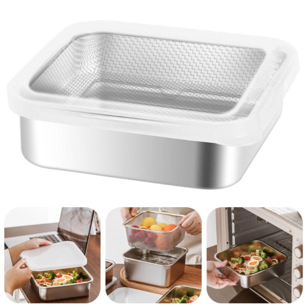 Large Capacity Drain Basket Fine Mesh Fruit Filter Basket Draining Pasta