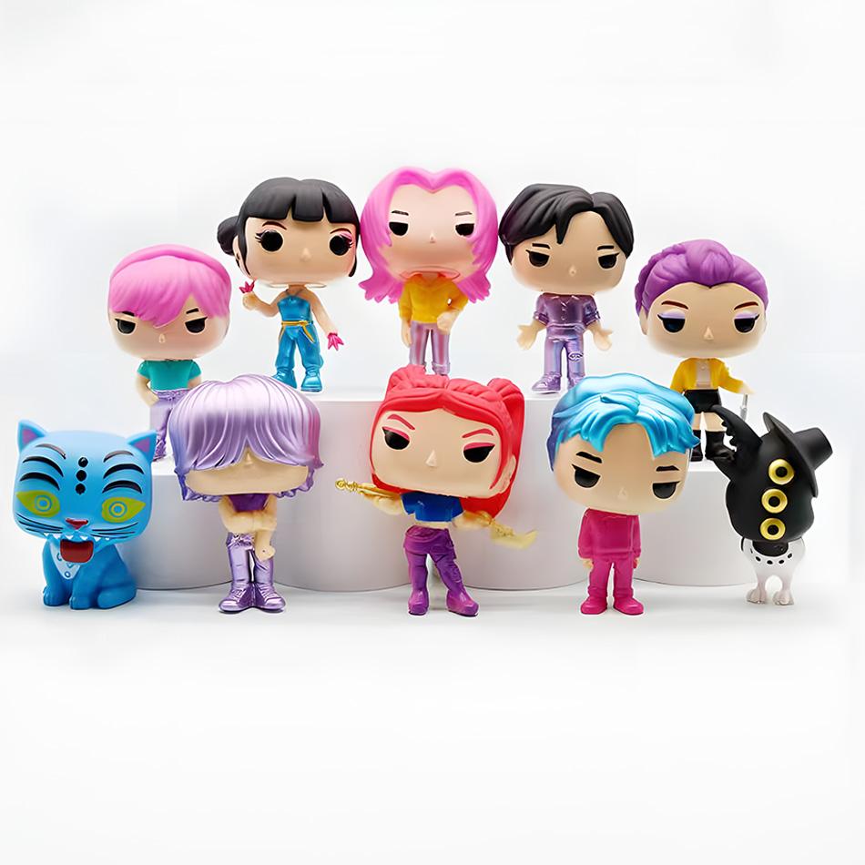 K-pop Истребители демонов Фигурка Коллекционная игрушка Косоглазый Тигр Руми Мира Зои Подозрительная Статуэтка - Единица Кукла Huntrix