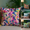 HOT Abstract Colorful Pattern Pillow Case Sofa Living Room Bedroom Double-sided Printing Square Cushion Nap Time Pillow Case