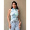 Women's Cool Street Style Printed Mesh Vest Top
