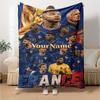 Mbappe Personalized Name Blanket Throw Personalized Blanket Ultra-Soft Perfect for Seaside Chair Picnics Nap Ideal for All Seasons