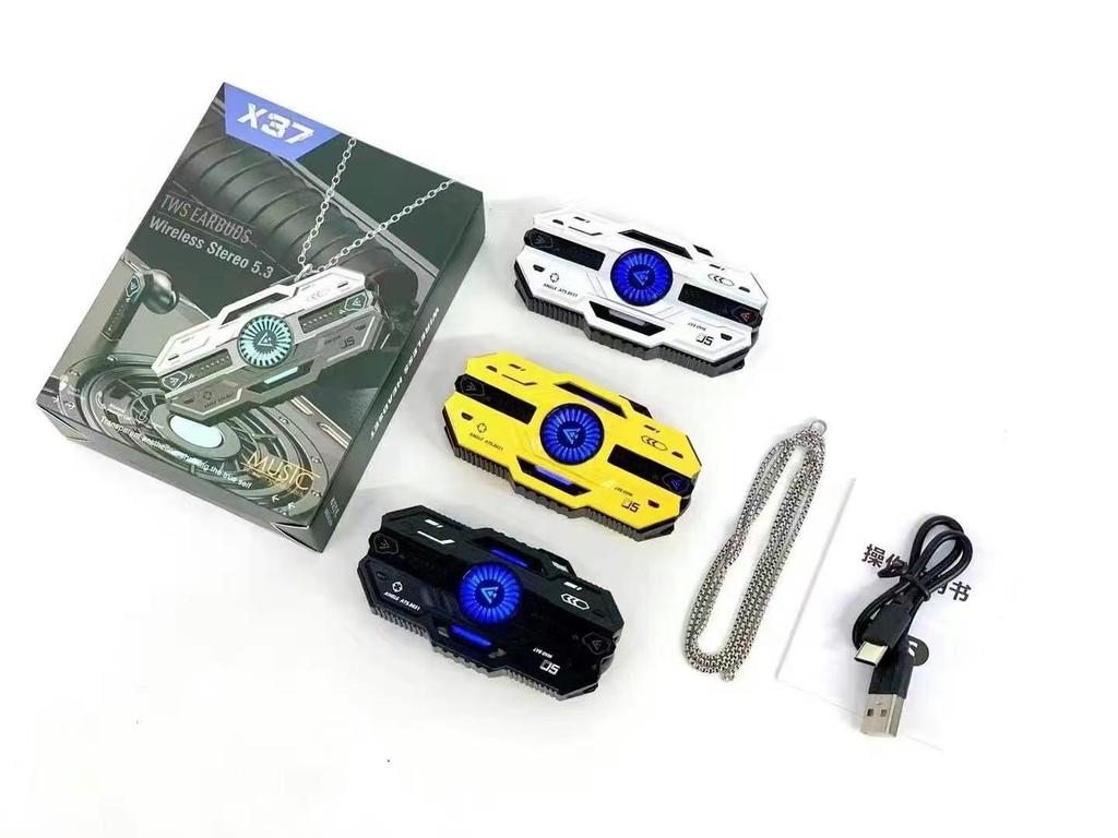 Беспроводная игровая Bluetooth-гарнитура X37: Шумоподавление, Низкая задержка, Меха-стиль, Долгое время работы от аккумулятора.