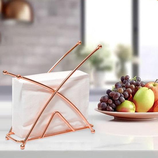 Стоячий металлический держатель для салфеток Yousheng, геометрический прочный утюг, обеденный стол, зажим для бумажных полотенец, зажим для салфеток, диспенсер-органайзер, кухонные принадлежности для дома и отеля