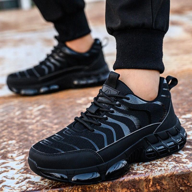 Steel Toe Shoes For Men Indestructible Work Shoes Lightweight Steel Toe Sneakers Women Puncture Proof Non Slip Safety