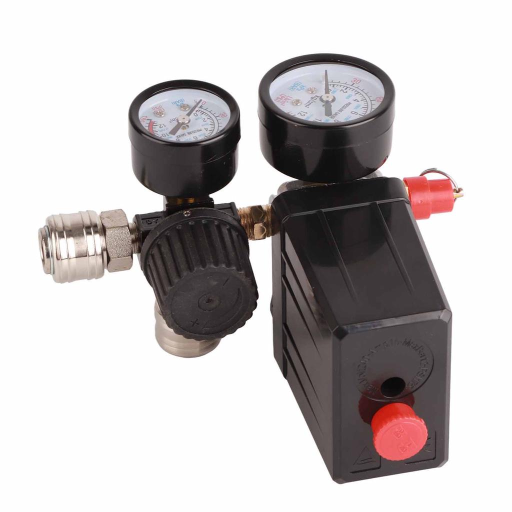 Air Compressor Pressure Switch 1 4in 4 Holes Controller Regulator Valve 90‑120PSI 220V