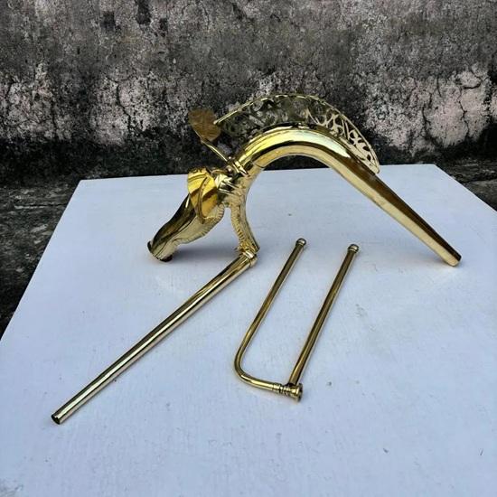 Средневековый латунный карникс из Тинтиньяка Кельтская играбельная труба Боевой рог 6 футов