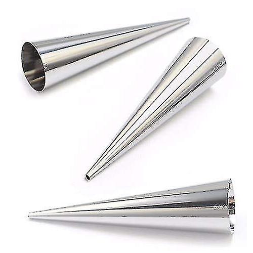 16 Pcs Cream Roll Moulds Stainless Steel, Cream Horn Cones Croissant Mould For Cannoli Tubes Ice Cream Lady