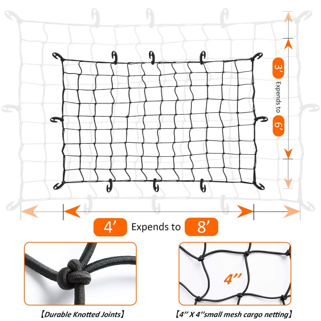 90*120cm Cargo Net Rubber Cargo Net for Car