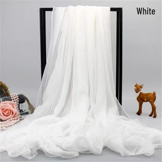 Очень большой ярко-красный шифоновый шарф для весны и лета – Универсальная солнцезащитная шаль для пляжа, танцев или вечеринки.