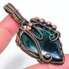 Malachite Handmade Copper Wire Wrap Jewelry Pendant 2.80" Z9q77