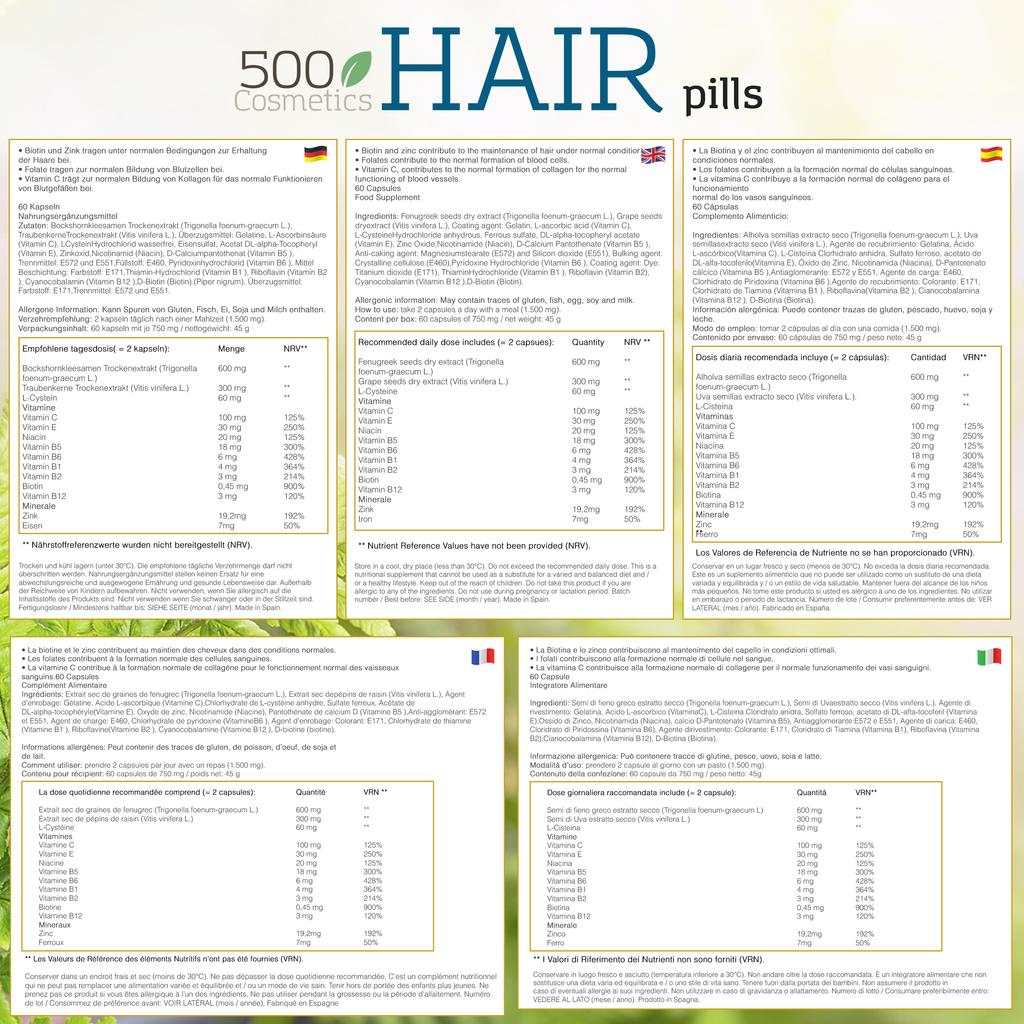 Таблетки для волос 2X60 Таблетки от выпадения волос