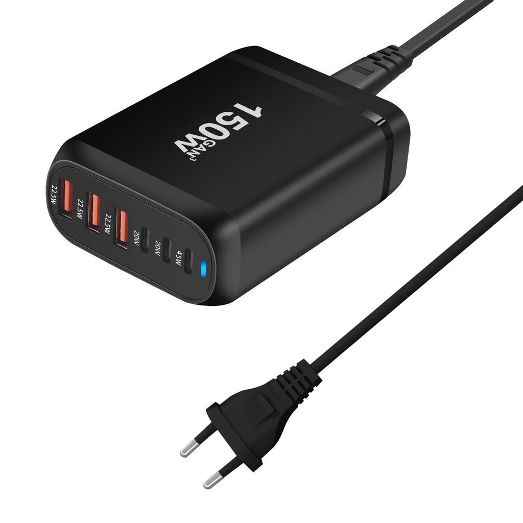 150 Вт Многопортовое USB-PD Быстрое Зарядное Устройство для Настольного Ноутбука