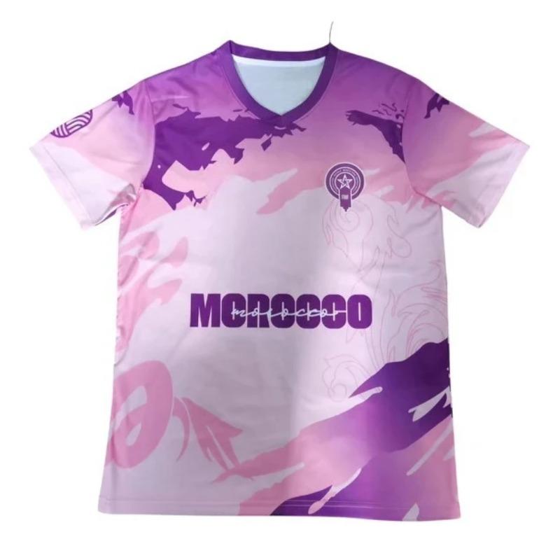 Мужская и женская футболка с 3D-принтом, футбольная майка Марокко, быстросохнущая, дышащая, повседневная, с графическим принтом