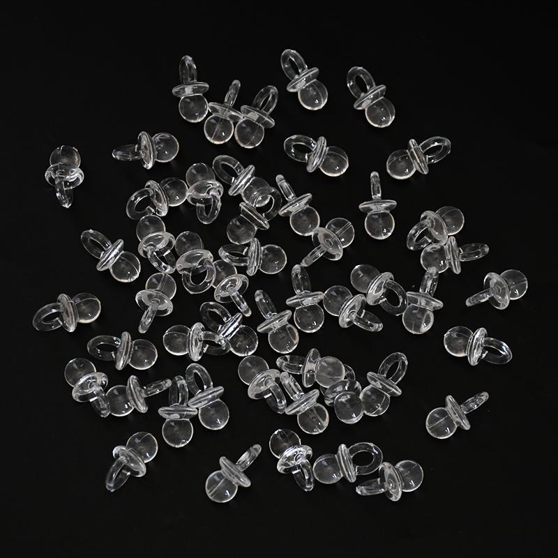 50/100 шт. Мини акриловые синие розовые соски-конфетти для украшения детского душа для определения пола ребенка, вечеринки по случаю дня рождения