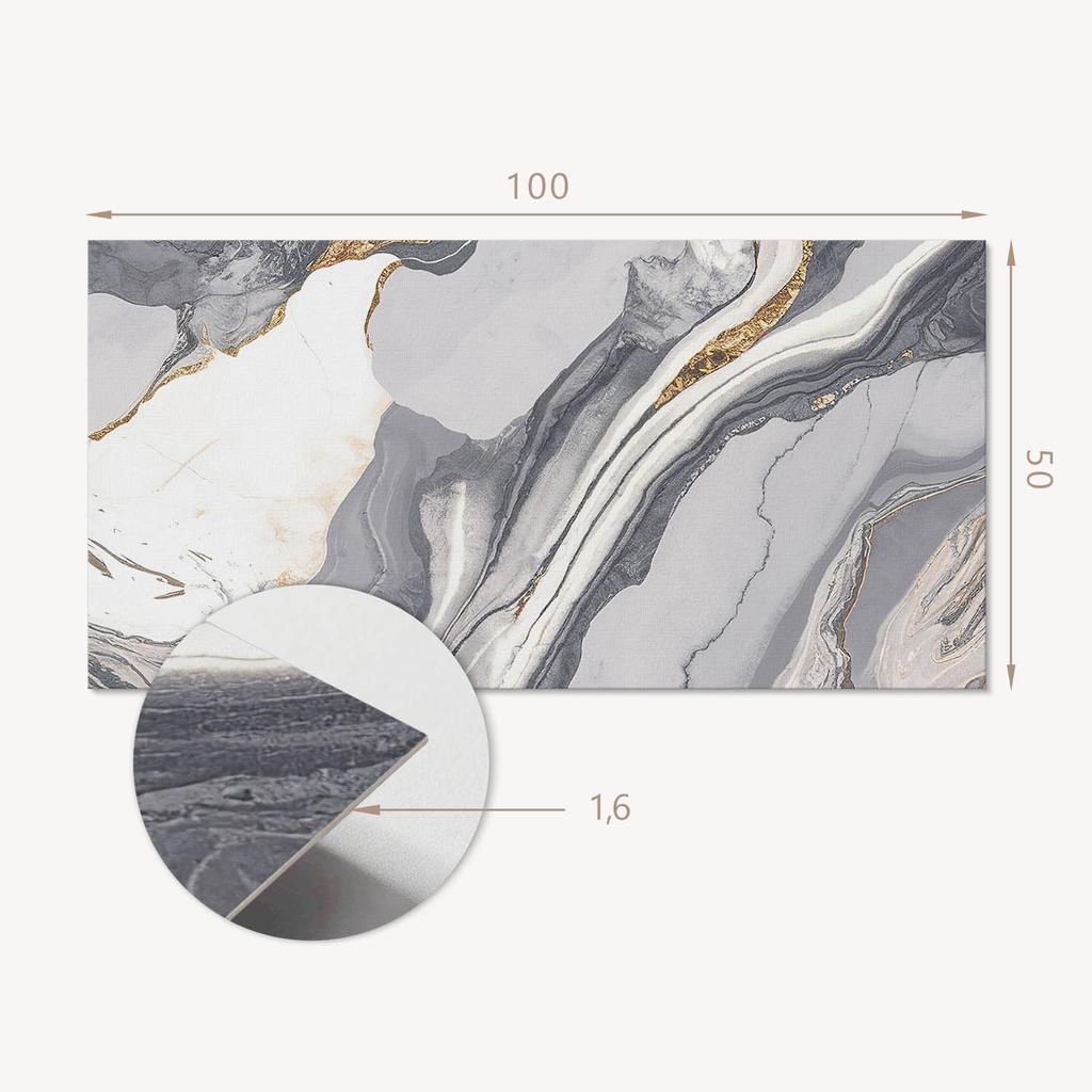 Decorative Self-Adhesive Vinyl Panel 100x50 cm Abstract Waves and Veins