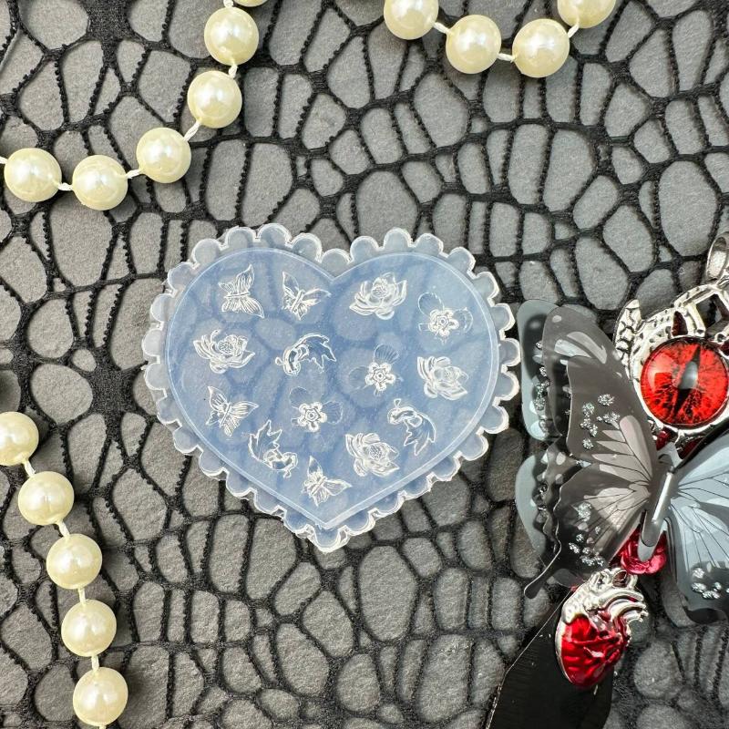 3D Лепестки Цветов Силиконовая Форма для Ногтей Сердце Бант DIY Декор для Маникюра Шаблон для Резьбы по Ногтям Инструменты