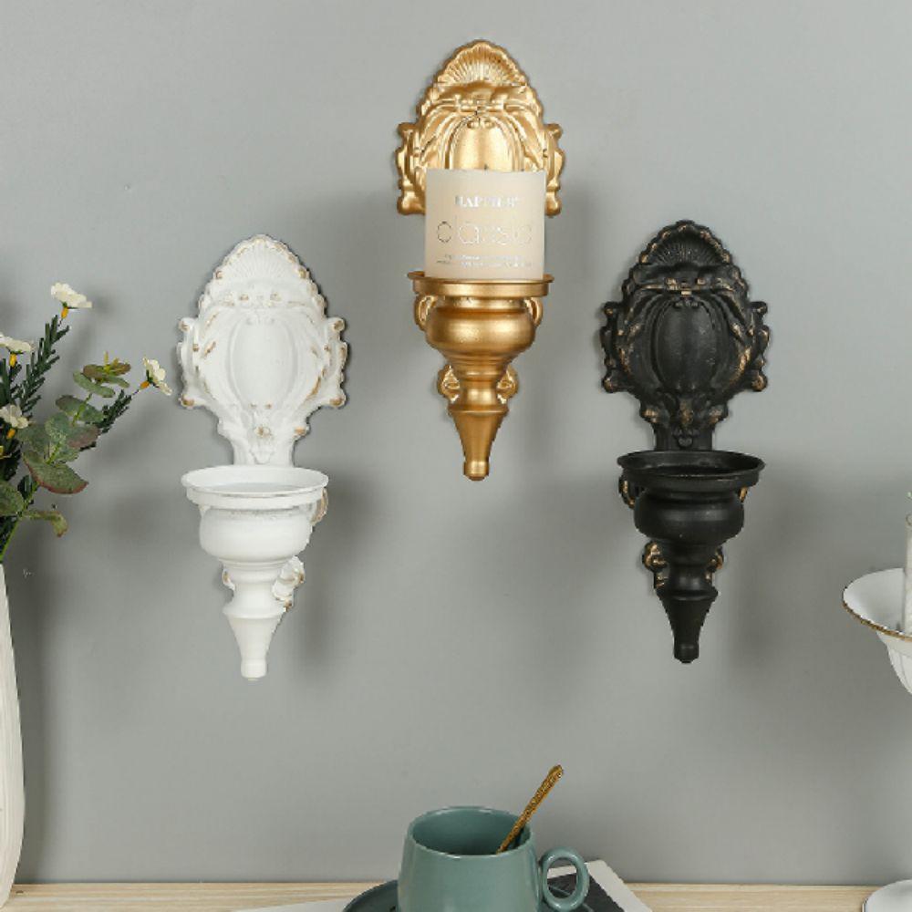Decorative Nordic Tealight Stand Iron Art Metal Candlesticks Wall Mounted Candle Holder Home Decor
