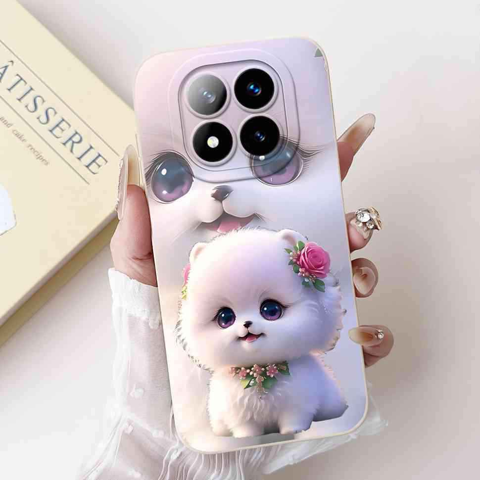 For Xiaomi Redmi Note 14 Pro+ 5G Case Cherry Print Cute Butterfly Soft Silicone Cover For Redmi Note 14Pro Plus 5G 6.67" Bumper