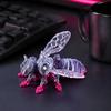 Динамичная Подвижная Статуэтка Насекомого 3D-печатная Сочлененная Пчела Игрушка-антистресс, Гибкая Фигурка на шарнирах с Брелоком, Современный Минималистичный Декор для Комнаты