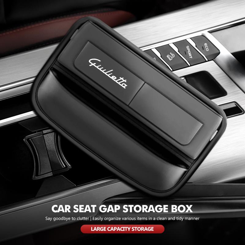 Car Seat Gap Storage Bag Leather Console Side Seat Plug Filler For Alfa Romeo Giulietta 940 2010-2014 2015 2016 2017 2019 2021 jkl123