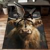 1PC Custom Name Highland Cow Portrait Theme Floor Mat Ideal for Living Room, Game Rooms, Office, Bedroom,Floor Mat Playful Design179