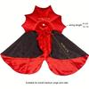 Halloween dog costume vampire dog costume devil dog Halloween cloak red and black dog Halloween costume small and medium-sized dog