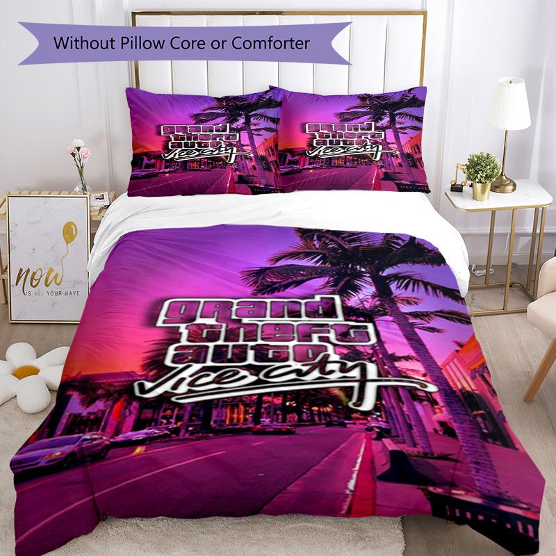 Grand Theft Auto Duvet Cover Set Perfect for Bedrooms Machine Washable Christmas Gift