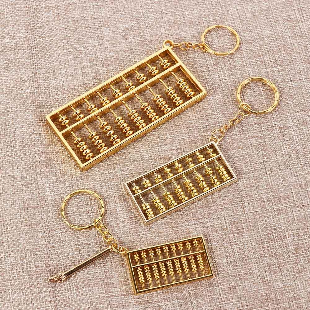 Ретро Поделки Сплав Подвеска-счеты Съемная Позолоченная Брелок-счеты Привлекающий Удачу Калькулятор Украшение Туристический Подарок