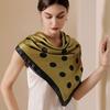 Elegant Women's Silk Scarf Soft Hijab Shawl Wraps Fashion Dot Print Silk Scarf  Bandana