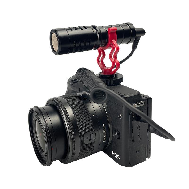 Professional Podcast Microphone Condenser Microphone for Camera Phone and Computer Video Recording Live Interview Shotgun Mic