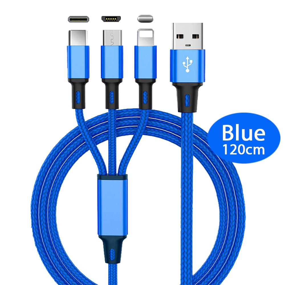 USB-кабель для быстрой зарядки универсального многофункционального кабеля 3 в 1 для сотового телефона Samsung Тип C