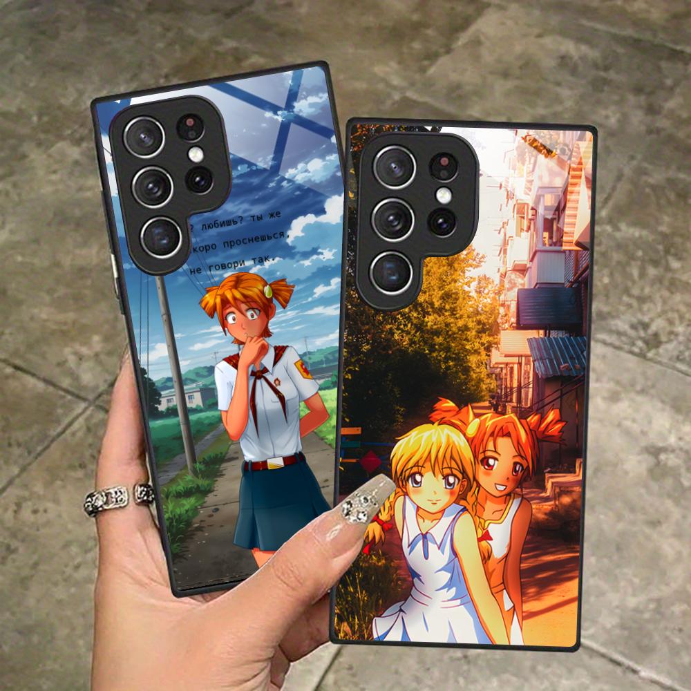 Вечное Лето Алиса Стеклянный Чехол для Мобильного Телефона для Samsung Galaxy S26 S25 S24 S23 S22 S21 S20 Note20 Plus FE Ultra Чехол