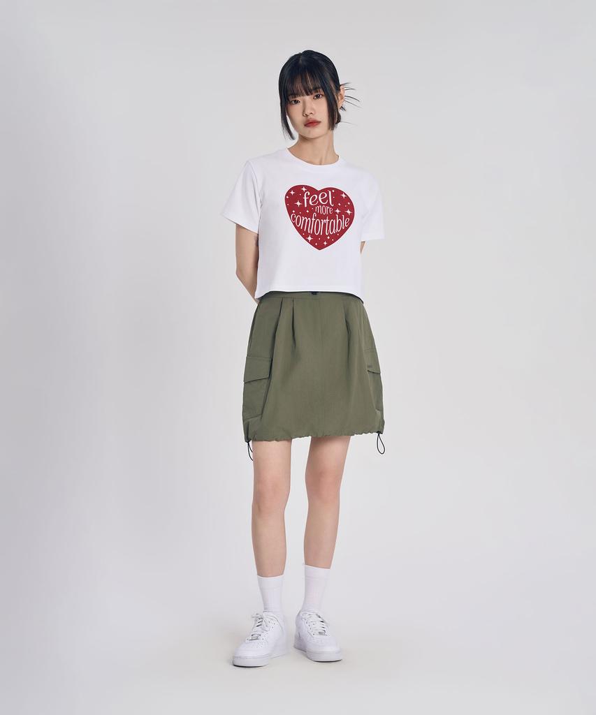 Slow Record House Nylon Cargo Mini Skirt_Khaki