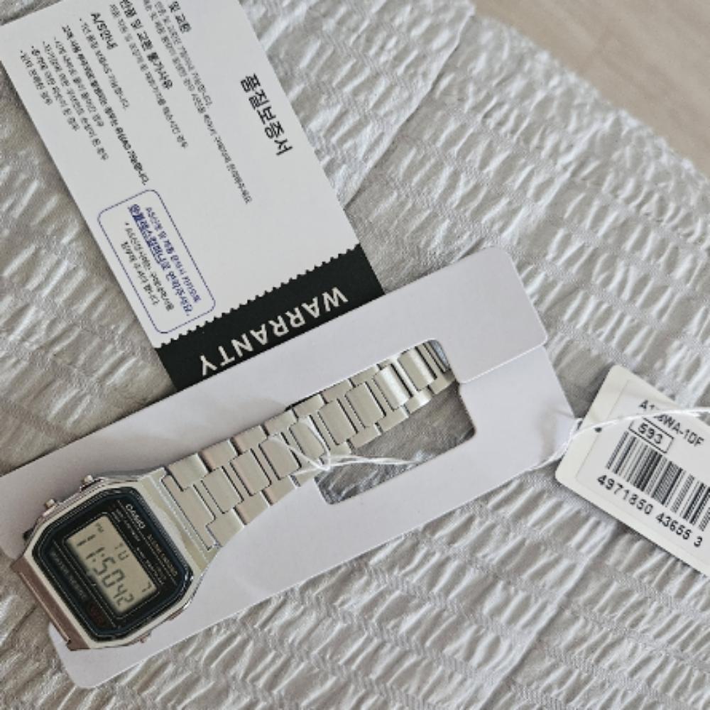 Casio Универсальные винтажные ретро цифровые наручные часы без застежки A158WA-1D