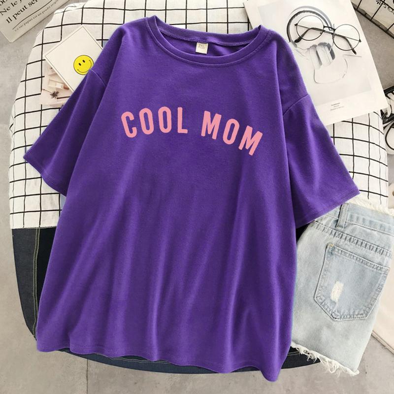 Женская футболка Cool Mom Letter с графическим принтом, мягкие повседневные футболки, летняя мягкая одежда, женская уличная одежда в стиле хип-хоп с коротким рукавом