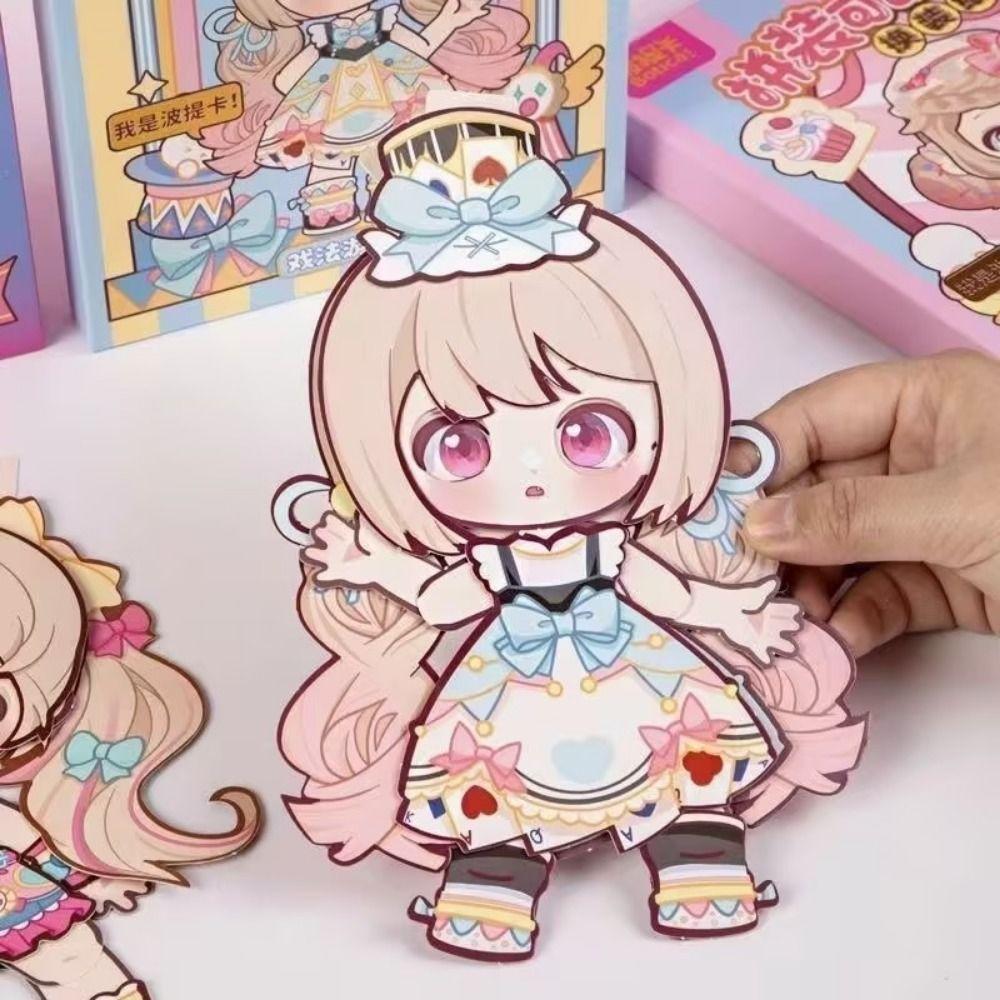 Мультяшный набор для переодевания своими руками, 3D-дизайн, 3D-одевание, бумажные куклы, родитель-ребенок