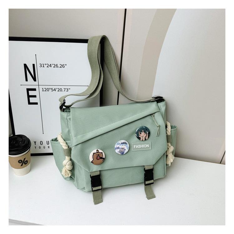 Весна 2025 новая большая вместительная сумка через плечо, студенческая портативная сумка-мессенджер для учебы и работы, портативная сумка-тоут