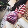 SCIONE Hologram Laser Bag Silver Backpacks Women Fashion Leather Teenage Girls Shoulder School Bag