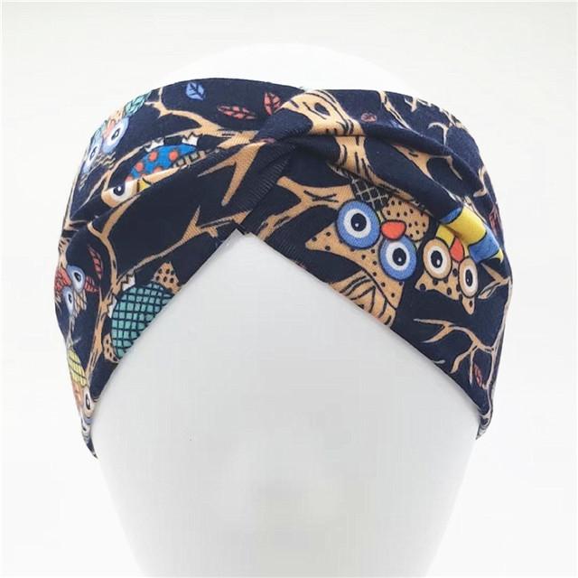 Bohemian Headband Women Boho Elastic Hairbands Sport Turban Head Wrap Cotton Bandage Beach Party Holiday Hair Accessories Fashion Summer