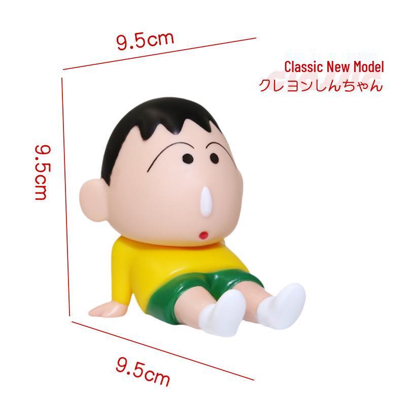 Crayon Shin-chan Tablet Stand: Lazy Person Anime Figure Trendy Toy and Cute Doll Ornament.