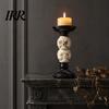 Dark Academia Home Decor Halloween Candlestick Holder Decoration, Gothic Raven Skull Candle Holder, Table Decoration Spooky Taper Stand for