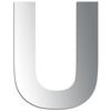 Самоклеящаяся зеркальная буква U заглавная - 3,2 см Материал : Акриловое зеркало - Отражающий пластик Размеры : 32 х 27 мм
