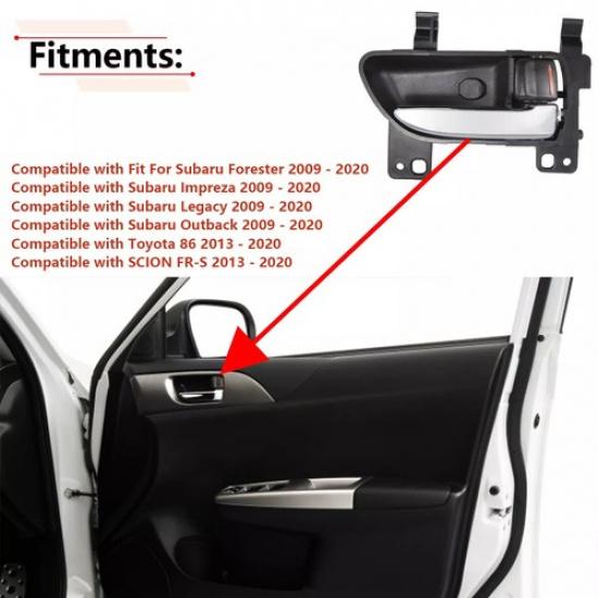 Right Inner Door Handle for Subaru BRZ Legacy Impreza Forester Toyota 86 2009-20