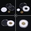100pcs Clear Commemorative Coinning Storage Box Storage Protection Coinning Suitable Transparent Portable Round Storage Box