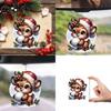Christmas Pendant Reindeer With Acrylic Flat Surface For Car And Tree Decor