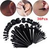 36Pcs Acrylic Ear Gauge Taper Tunnel Plug Expander Stretching Piercing Kit Sets