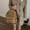 Schoolbag Korean version retro large-capacity backpack niche design cute kitten student schoolbag versatile popular commuter backpack