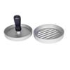 Hamburger patty maker, stainless steel hamburger mold, non-stick coating, includes 100 patty papers.