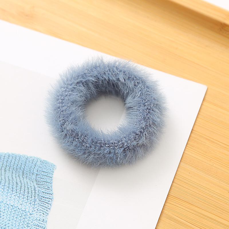 2 шт. Новая красочная пушистая повязка для волос для женщин и девочек, держатель для хвостика, резинка для волос, плюшевая резинка, резинка, модные аксессуары для волос