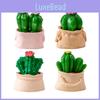 Creative Moss Miniature Artificial Cactus Cartoon Style Resin Garden Decor Piece